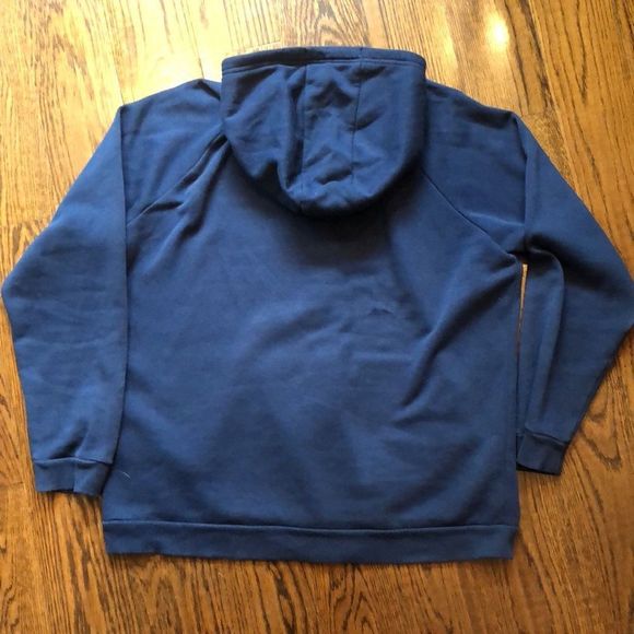 UNDER ARMOUR Men's Navy Blue Full Zipper Hoodie With Black Chest Logo Sz 2XL - Picture 6 of 10